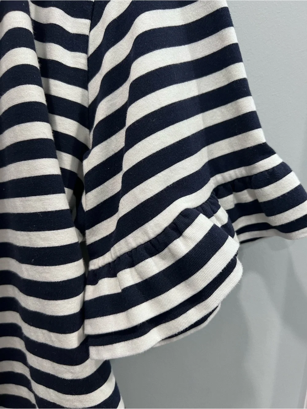 J Crew Ruffle Sleeve Tee Size XL